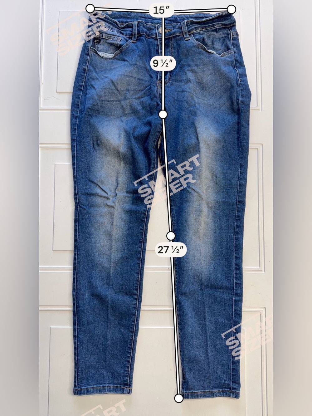 Kancan Women’s Sz 11/29 Medium Wash Blue Denim Skinny Jeans Stretch - Picture 3 of 4